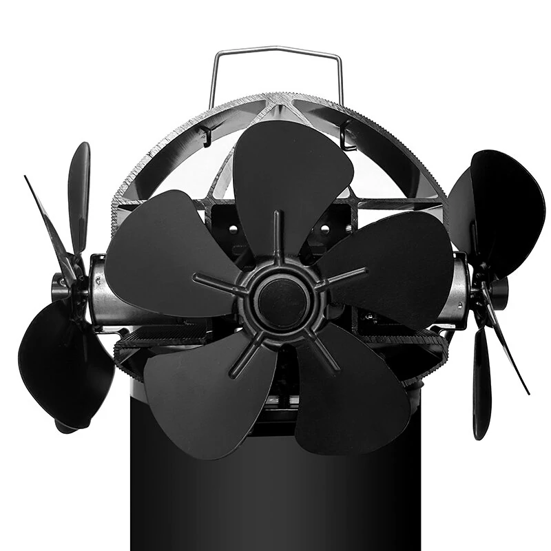 15 Blades Heat Powered Stove Fan Wall-mounted Fireplace Fan Winter Warm Quiet Eco-Fan Portable Heater Efficient Heat (image for) 15 Blades Heat Powered Stove Fan Wall-mounted Fireplace Fan Winter Warm Quiet Eco-Fan Portable Heater Efficient Heat